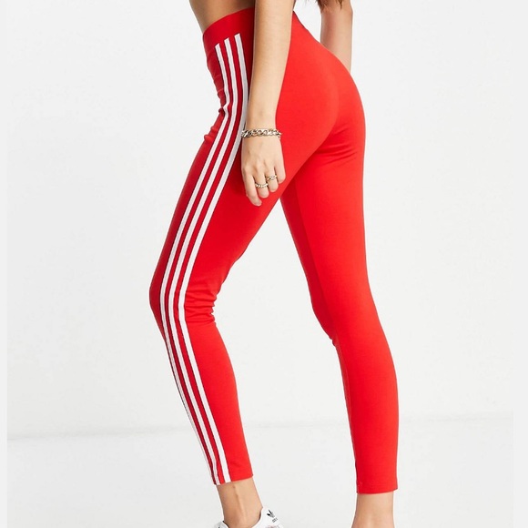 Red adidas leggings - Picture 2 of 3